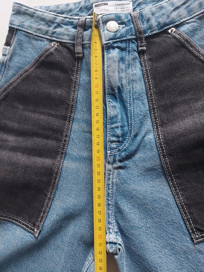 Jean bicolore jambes larges taille 34 - photo numéro 7