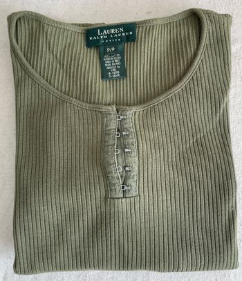 Haut côtelé Ralph Lauren en Kaki