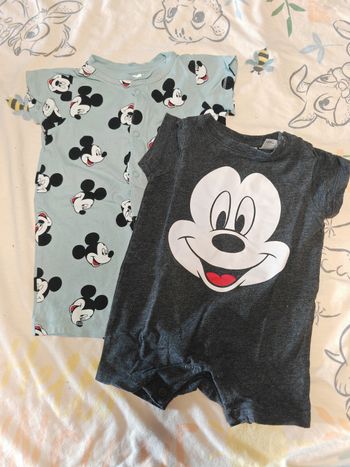 Lot de barboteuses Mickey Disney 