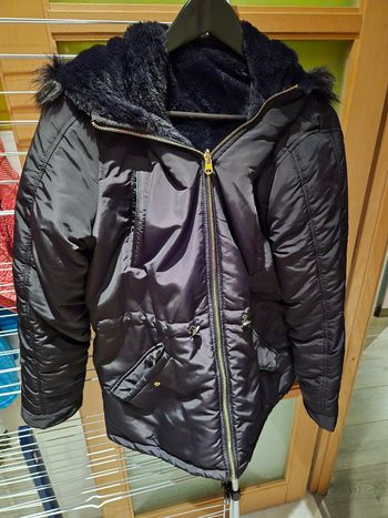 Manteau court noir femme