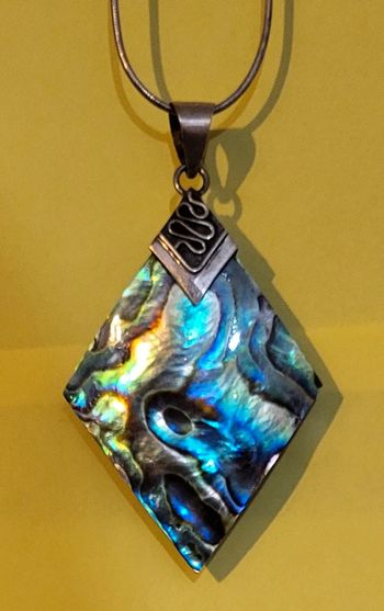 Collier pendentif losange nacré Argent 925