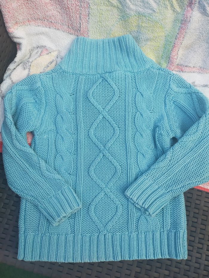 Pull col chale bleu 5 ans - photo numéro 3
