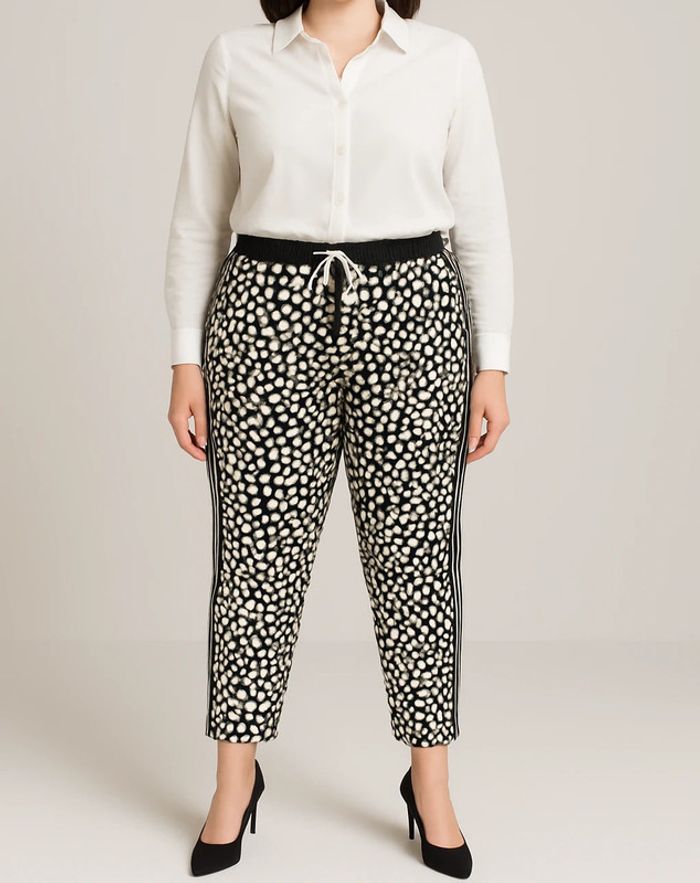 Pantalon tacheté noir et blanc Indies 44