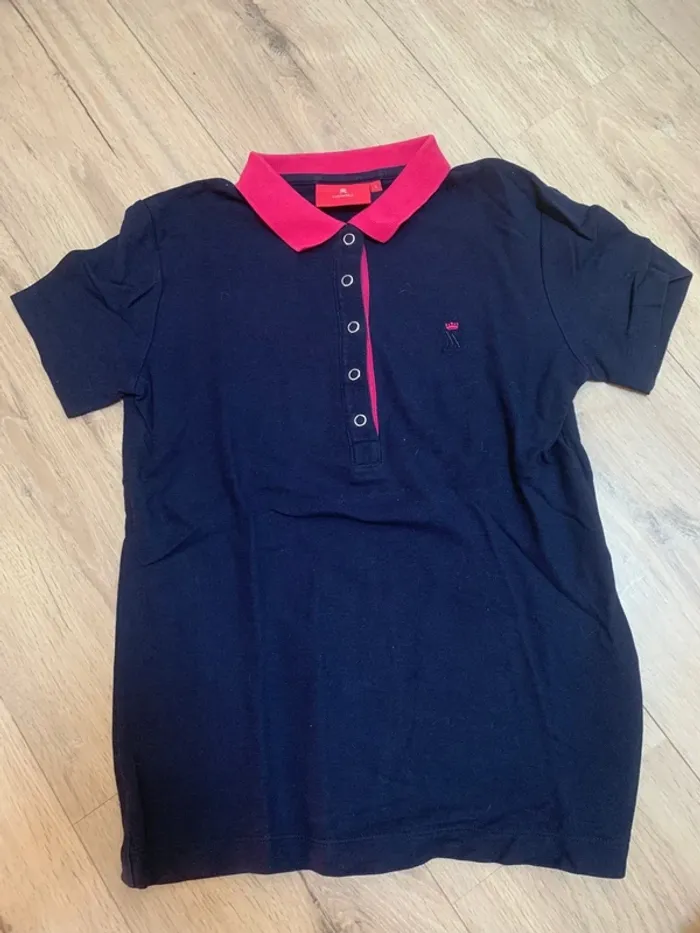 Polo bleu marine et rose Vicomte A taille 1