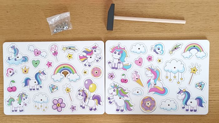 Jeu de clous et marteau avec décor licorne 4 ans + - photo numéro 5