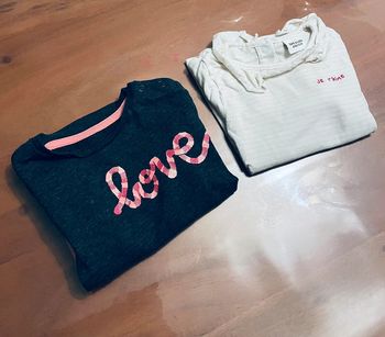 Lot de 2 tee-shirts manches longues 12 M