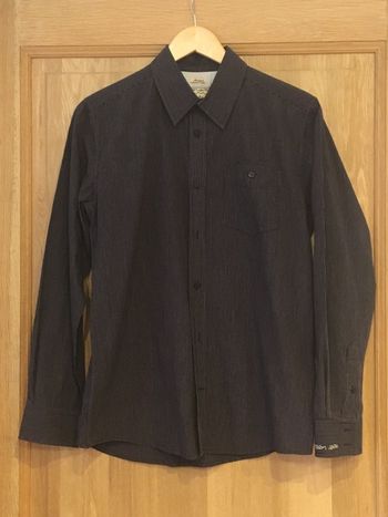 Chemise manches longues homme Teddy Smith noir blanc à rayures