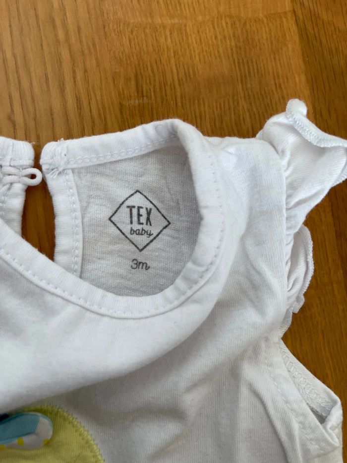 Débardeur fille neuf Tex Baby taille 3 mois - photo numéro 3