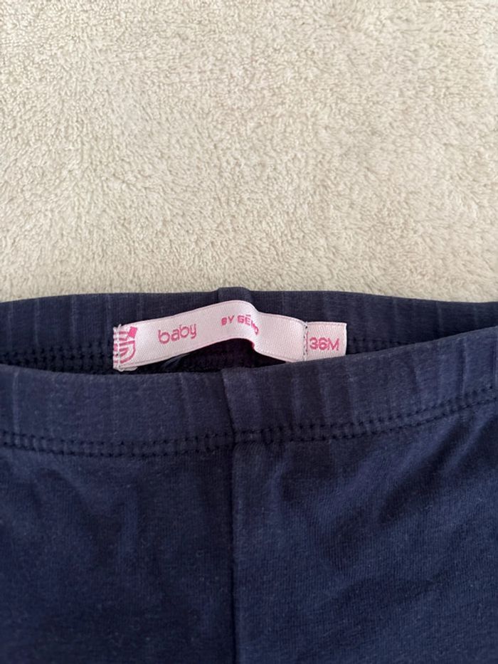 Legging long bleu marine 36 mois 3 ans - photo numéro 2