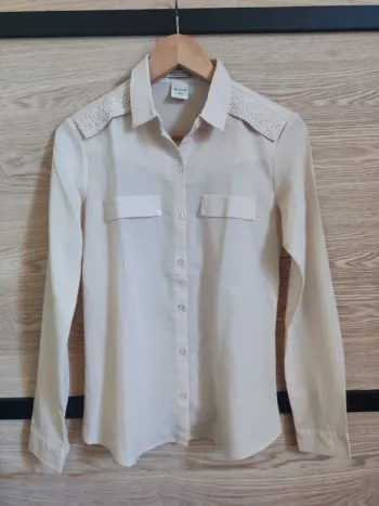 Chemise Scotch and Soda beige claire