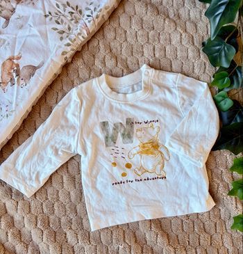 T-shirt bébé Disney Winnie 3 mois coton bio blanc mixte 