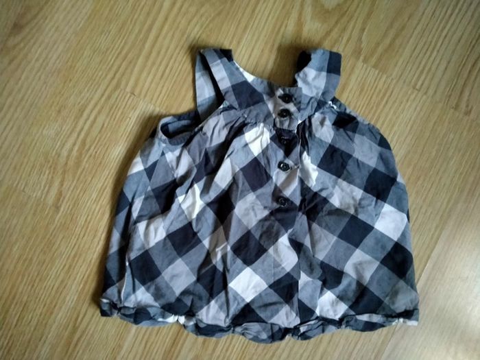 Tunique a bretelles. Gris. Confetti. Bébé 18 mois - photo numéro 6