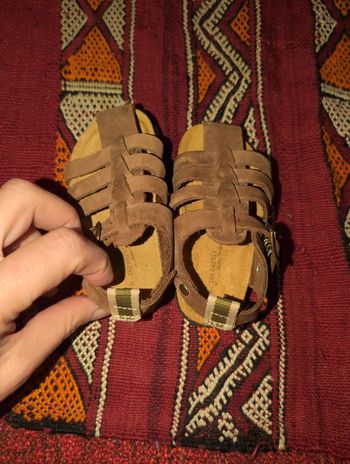 Chaussures neuves unisexe Dpam mixtes Taille 20 cuir marron ocre