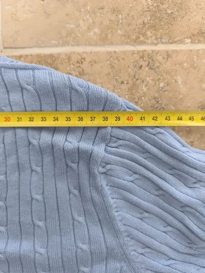 Pull col V Tommy Hilfiger taille L femme violet clair - taché - photo numéro 9