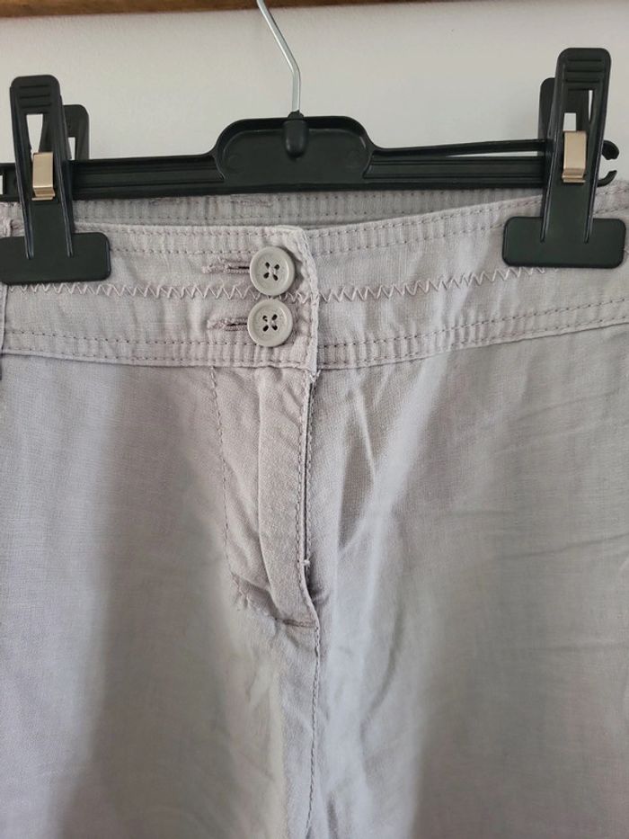 Cache cache short lin coton gris taille 40 - photo numéro 2