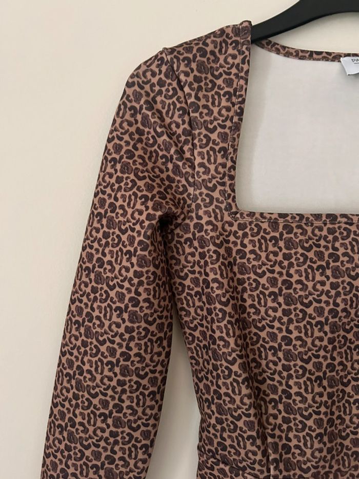 Robe patineuse, motif léopard, NA-KD - photo numéro 3