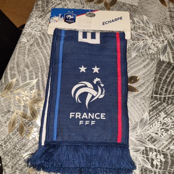 écharpe ÉQUIPE DE FRANCE 2 ÉTOILES 🎄 neuf 🎄 idée kdo NOËL 🎄