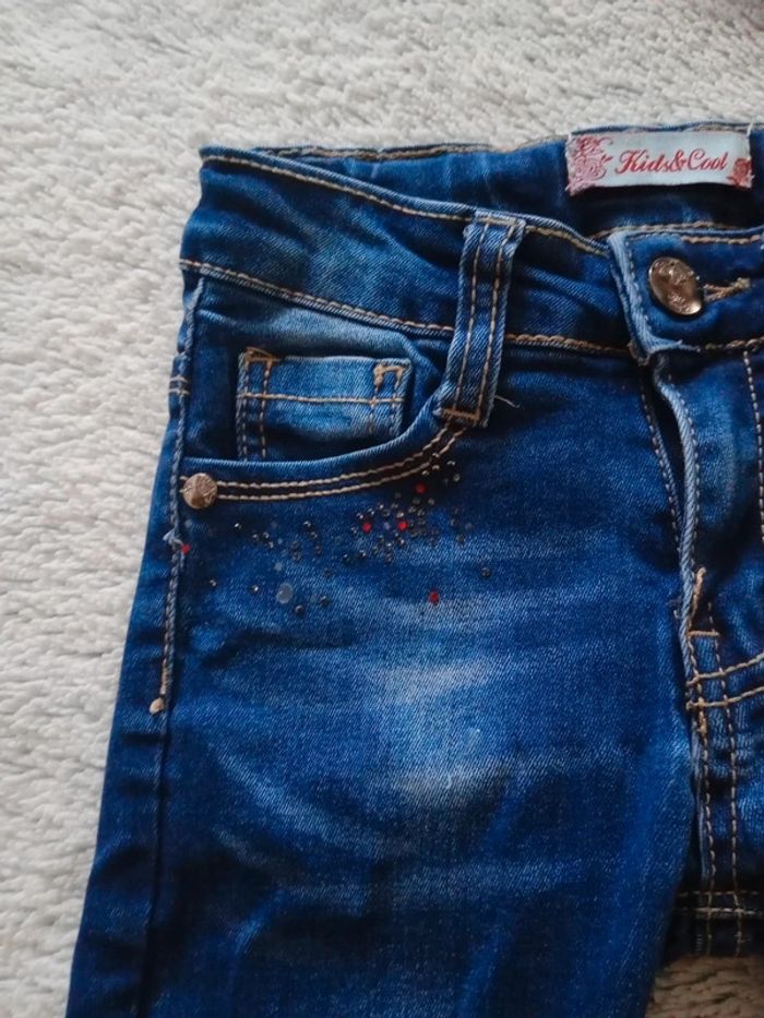 Jean fille 4 ans slim strass c48 - photo numéro 2
