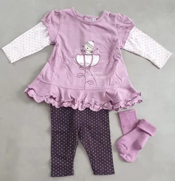 Ensemble coquelicot 6 mois