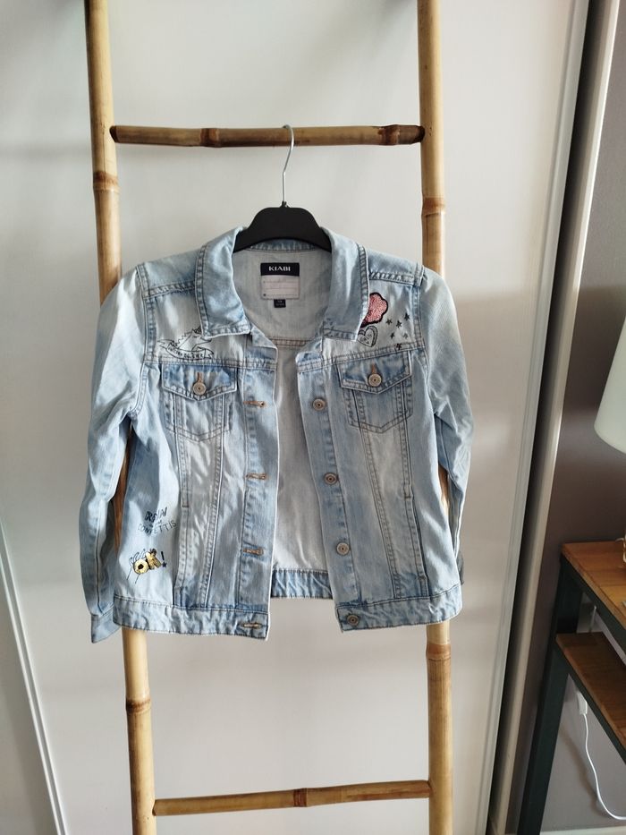 Veste jean imprimée