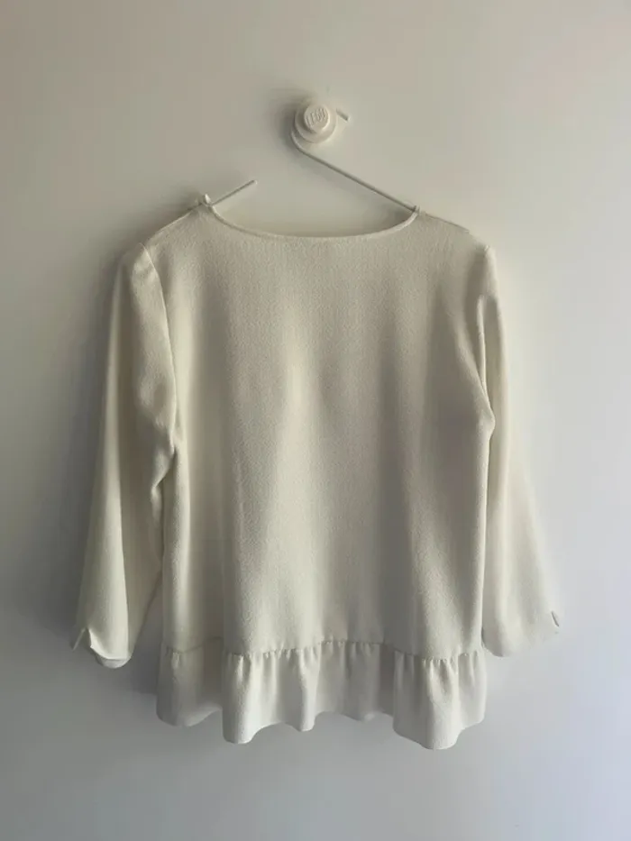 Blouse crème asymétrique Sézane - Taille 38 - photo numéro 4