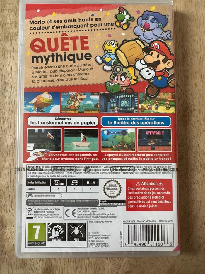 NEUF sous blister Jeu vidéo Nintendo Switch Paper Mario La porte millénaire - photo numéro 2