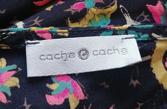 Robe fluide courte fleurs multicolore bleu marine Taille L Cache-cache - photo numéro 9