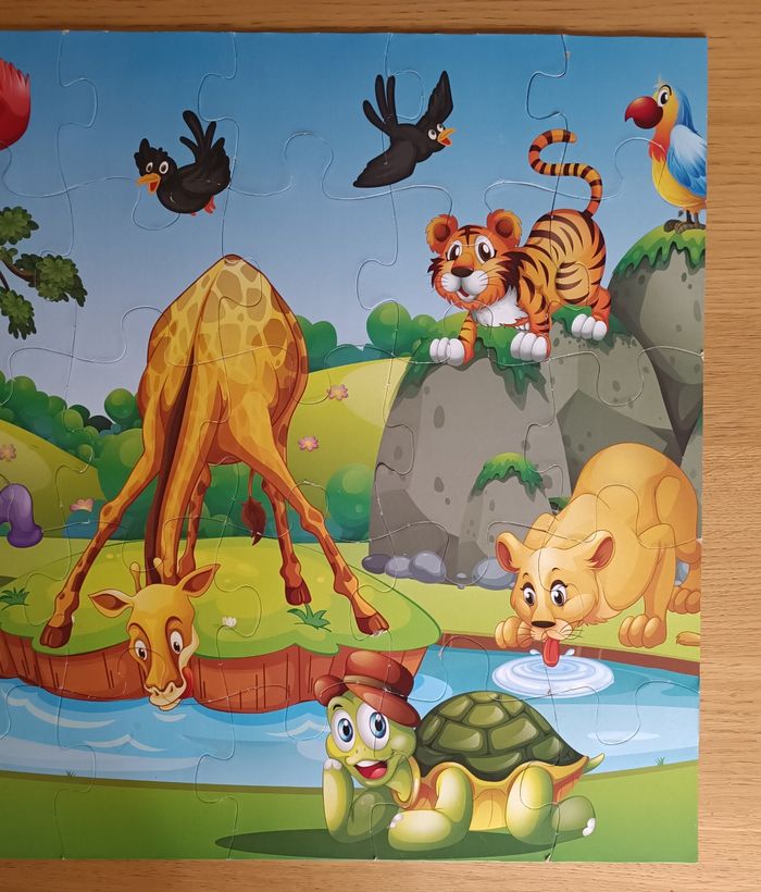 Xl Puzzle de sol "La vie dans la jungle" 35 pièces 3 ans + - photo numéro 7
