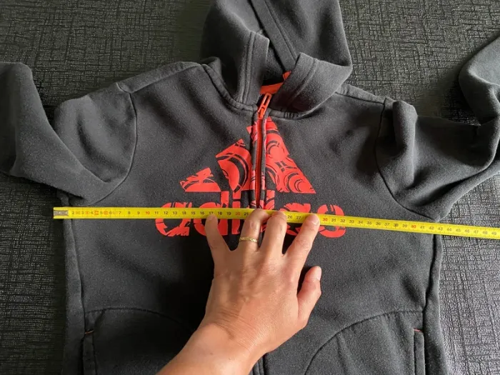 Veste Adidas fille noire logo corail État neuf Molleton doux & capuche - photo numéro 4