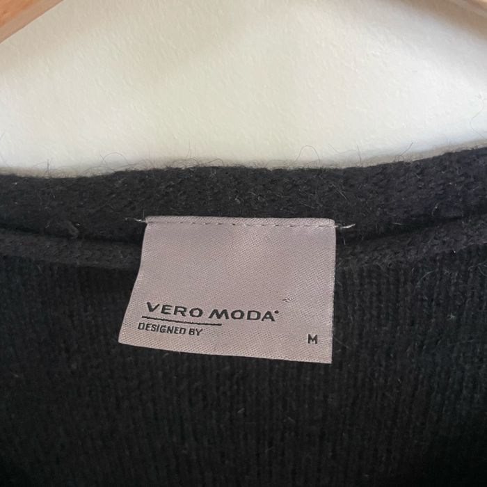 Gilet noir perles Vero Moda Taille M laine & angora chic et chaud V058 - photo numéro 4