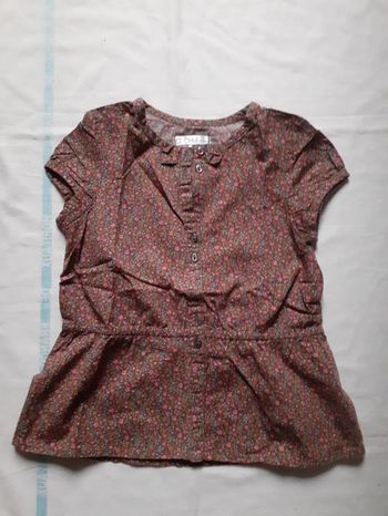 Tunique bordeaux fleuri