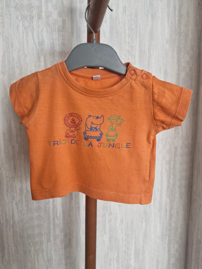Ensemble bébé 3 mois Sans marque Coton T-shirt manches courtes Short - photo numéro 3