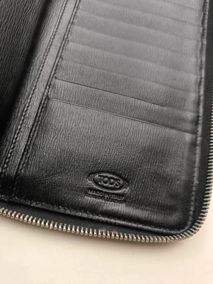 Portefeuille porte monnaie cuir noir Tod's - photo numéro 6