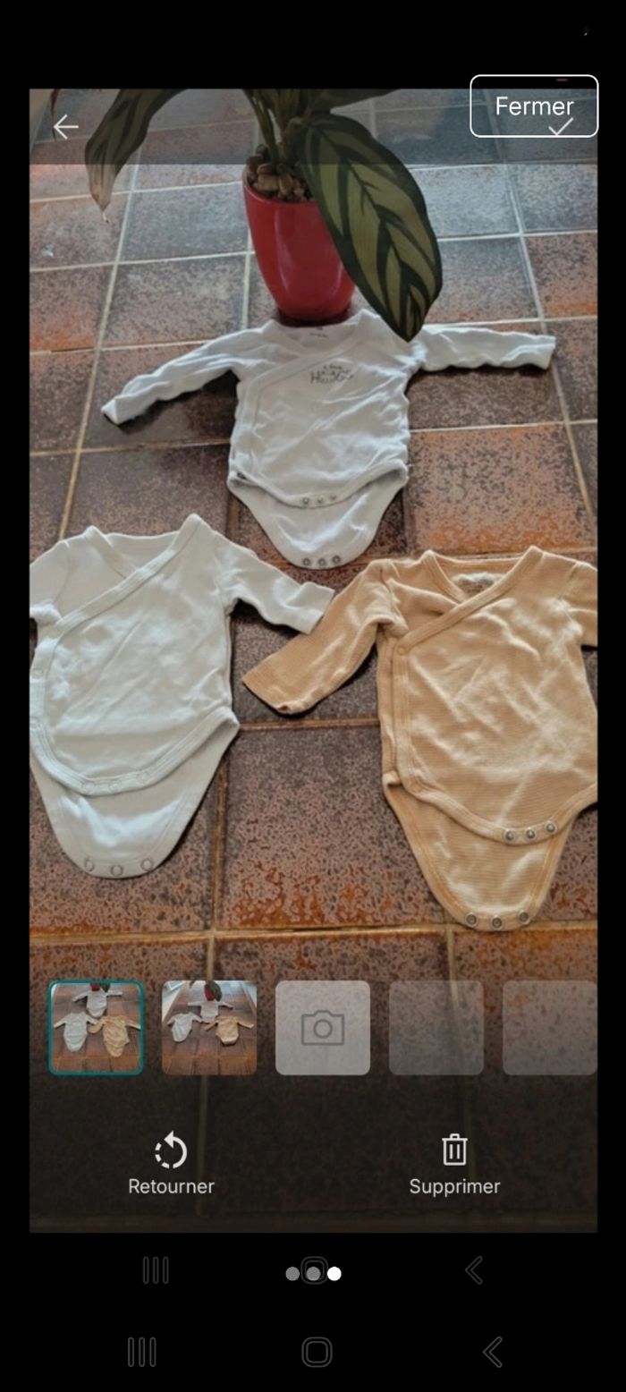 Lot 3 bodies manches longues mixte - photo numéro 3