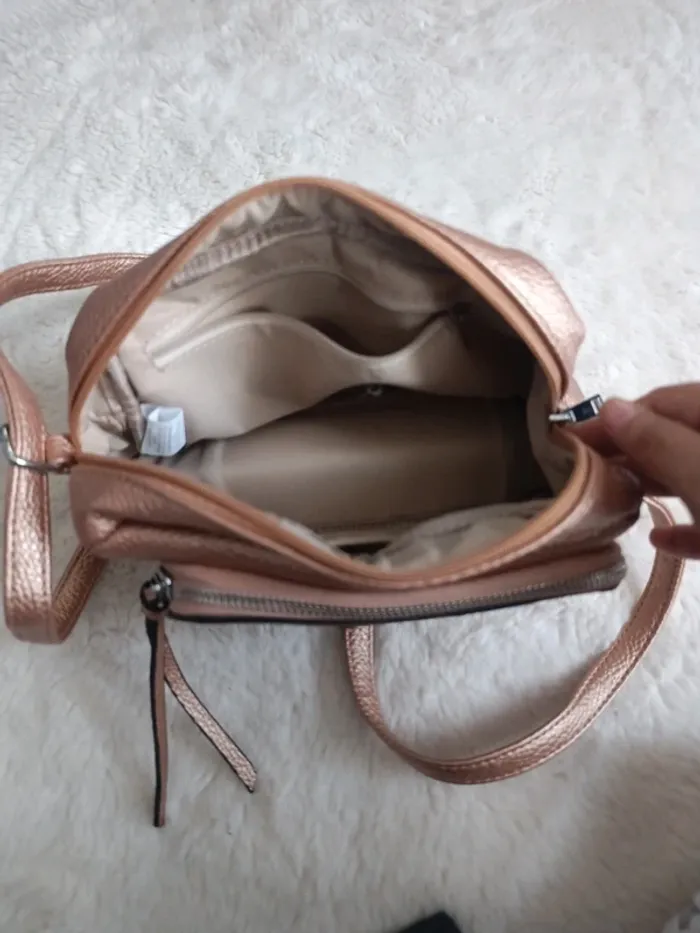 Sac à main bandoulière doré rosé - photo numéro 3