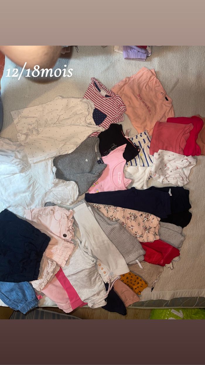 Lot de vêtements petite fille 12/18mois 🦋