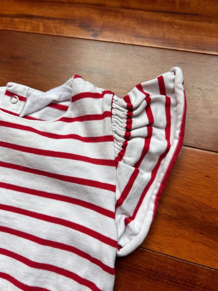 Robe marinière rouge Jacadi 18 mois - photo numéro 2