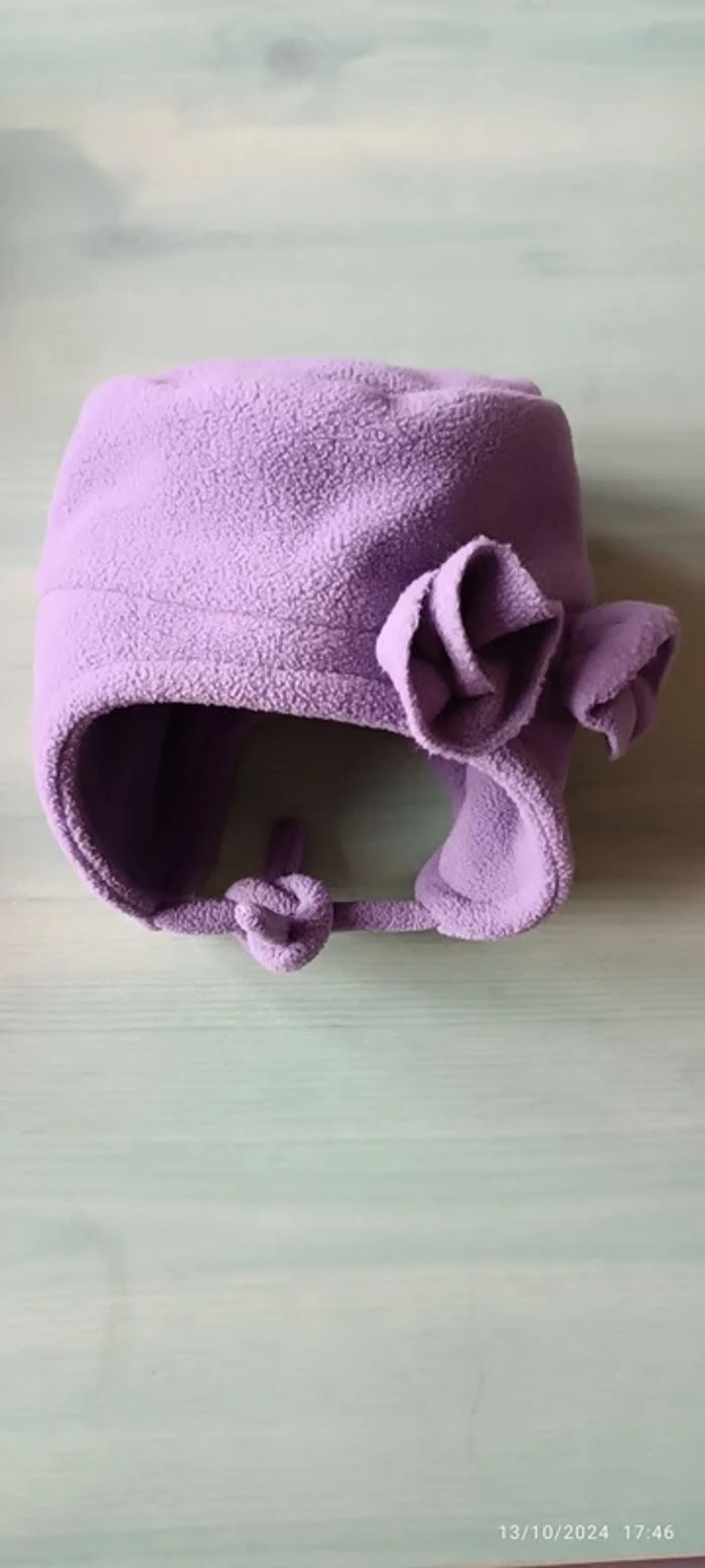 Ensemble bonnet et écharpe fille 3 mois - photo numéro 2