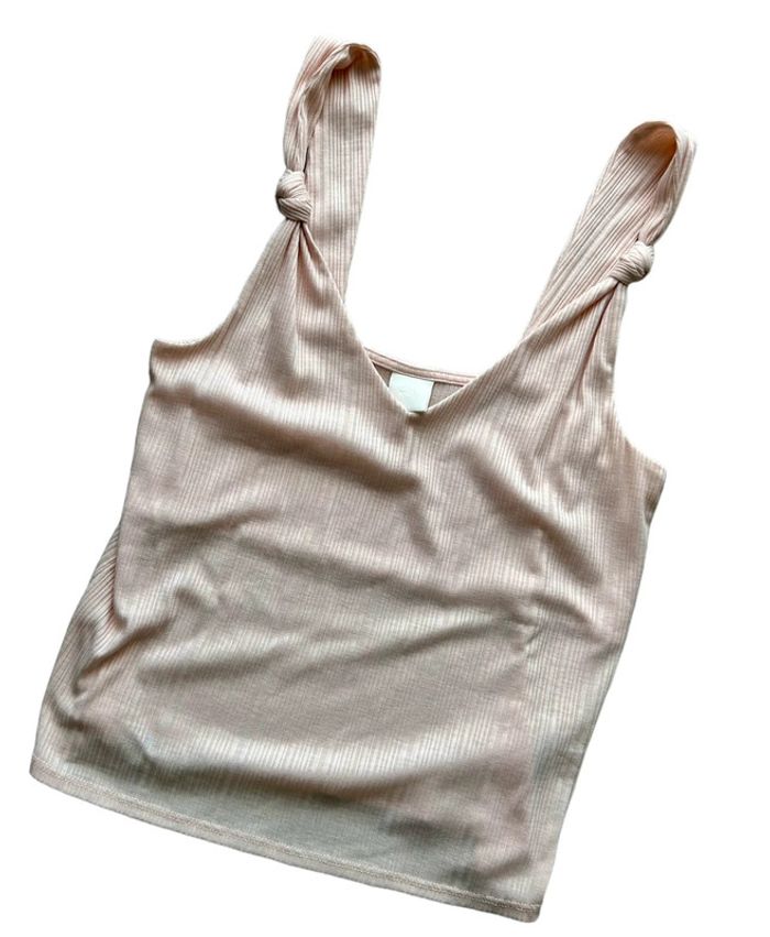 Top épaules dénudées rose pale H&M taille S très bon état