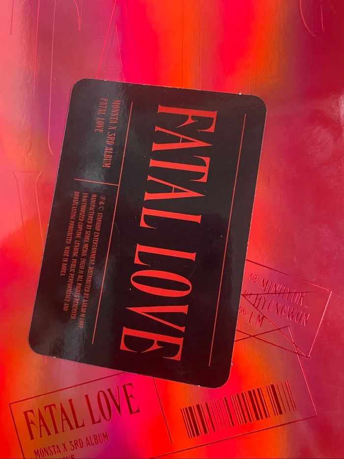 album fatal love monsta x version 1 - photo numéro 3