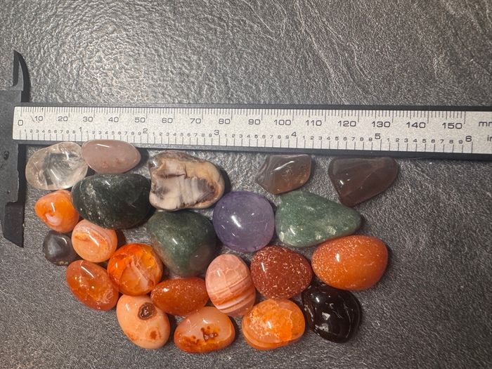 Lot de 140 g de pierres naturelles polies – Variété de minéraux - photo numéro 2