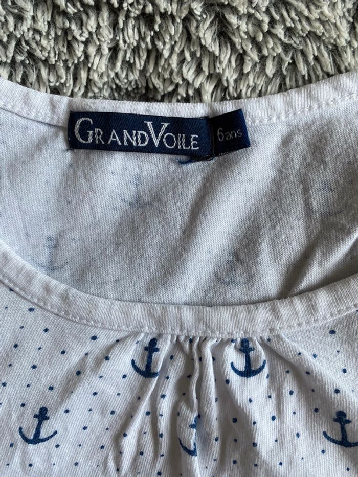 Debardeur blanc avec ancres - 6 ans - photo numéro 3