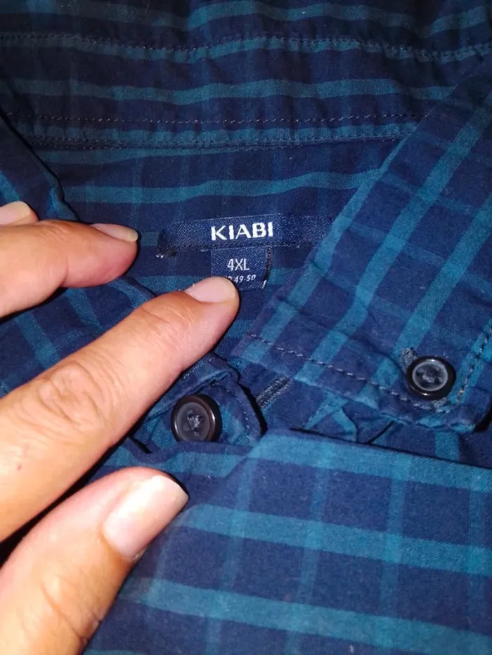 Chemise homme Kiabi bleu rayé 4 xl - photo numéro 3