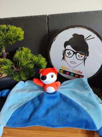 doudou plat renard bleu auzou edition orange blanc 2017 Noeuds Plat Carré 3322