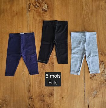 Lot de leggings fins bébé fille