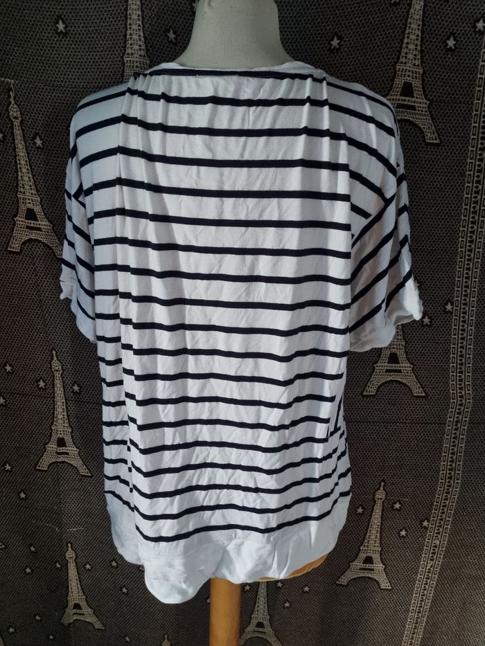 T-shirt à rayures style Marin taille 46-48 Promod - photo numéro 5