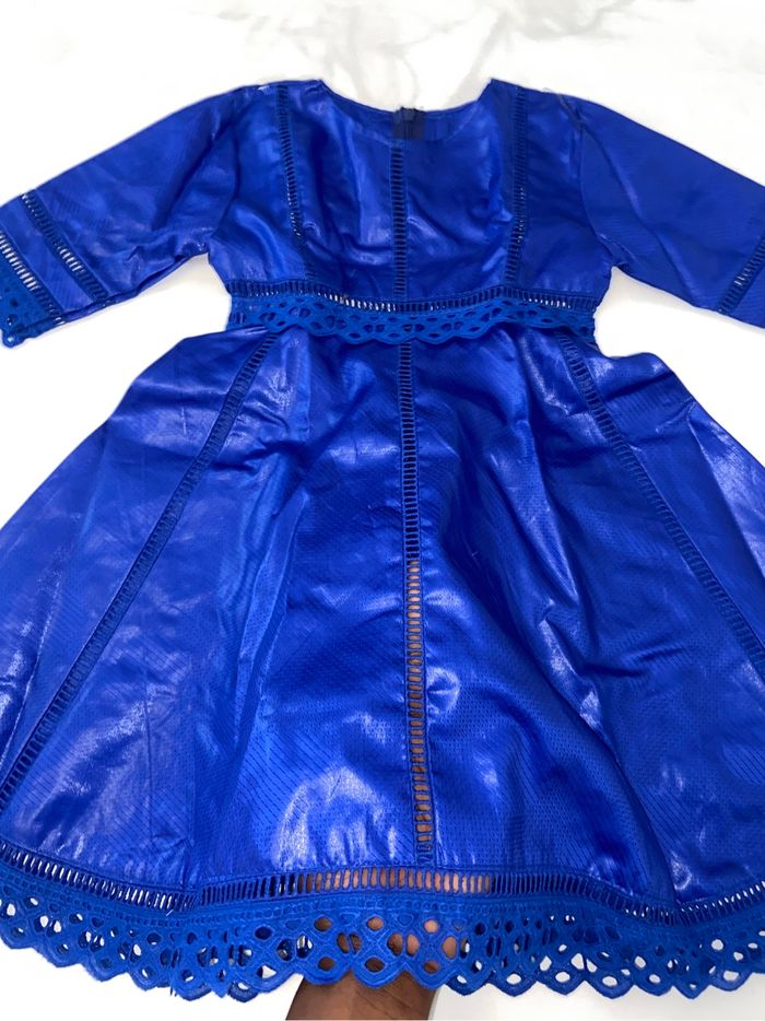 Robe en bazin pour fille couleur bleu - photo numéro 8