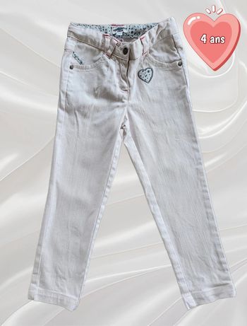 Pantalon jean rose fille 4 ans