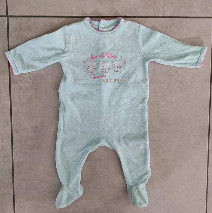 Pyjama velours fille - 6 mois