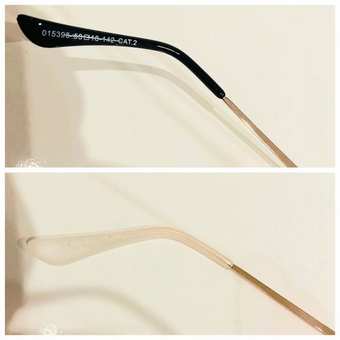 Lot de deux lunettes de soleil cœur loulou doré verres verts et rose taille moyenne - photo numéro 4